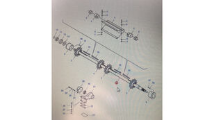 hřídel Fendt LA323359950/Fendt wał przenośnika pochyłego/górny wał/Fendt 6335 pro sklízecí mlátičku Fendt  6335