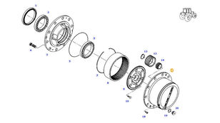 układ planetarny – koło zębate przekładni  Fendt F930301020150 pro kolového traktoru Fendt 927 930 933 936